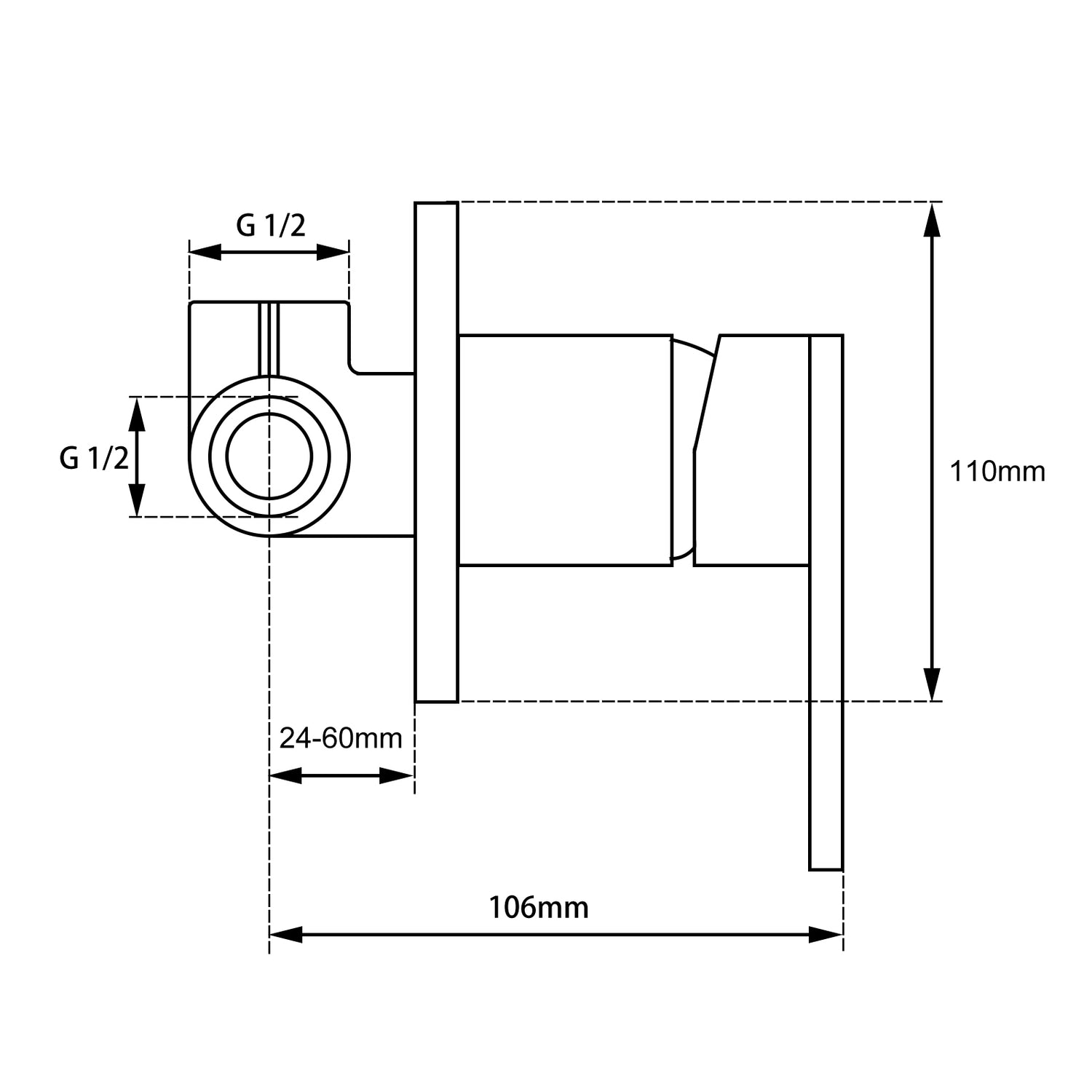 BLAZE - Gunmetal Wall Mixer