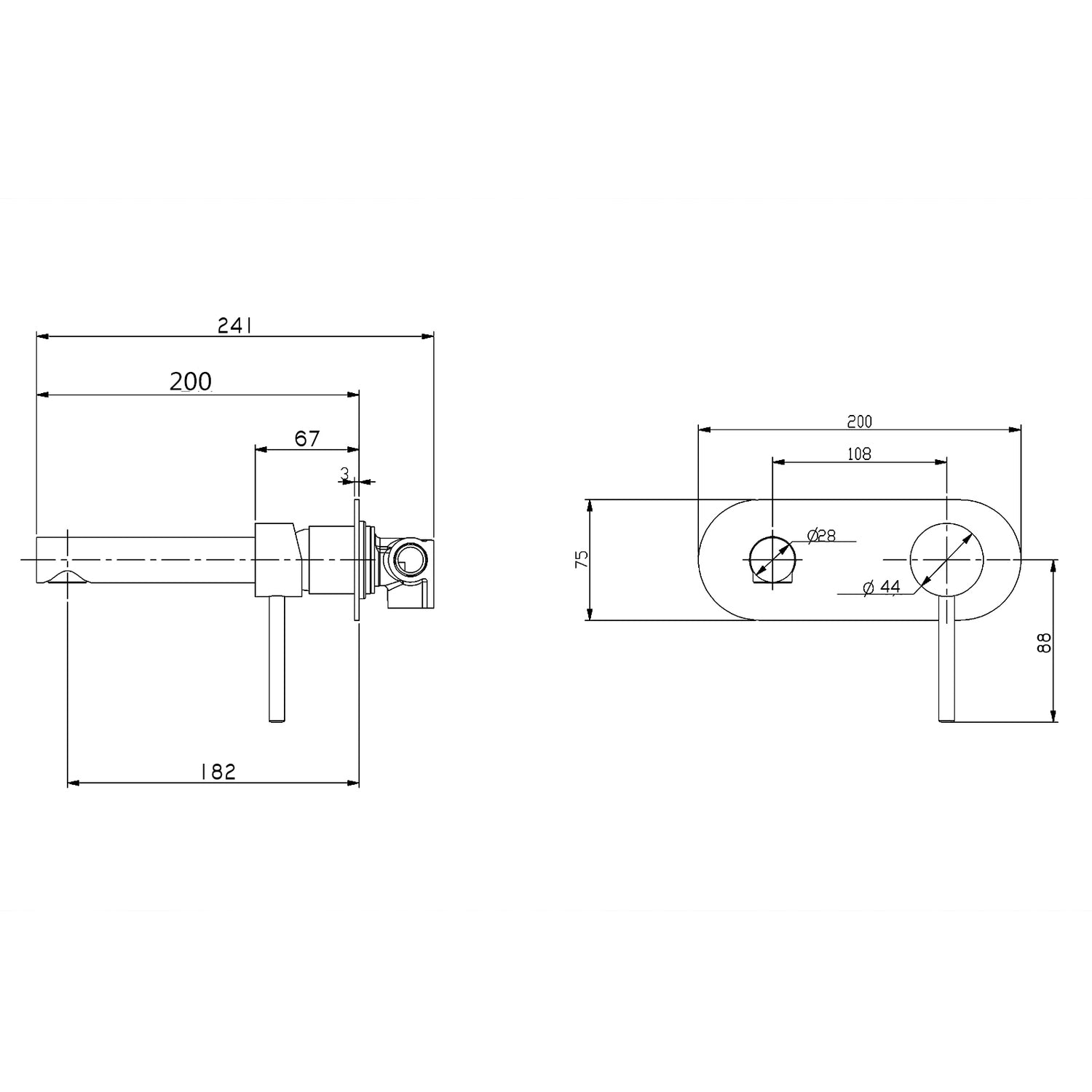 LUCID PIN - Black Spout Mixer