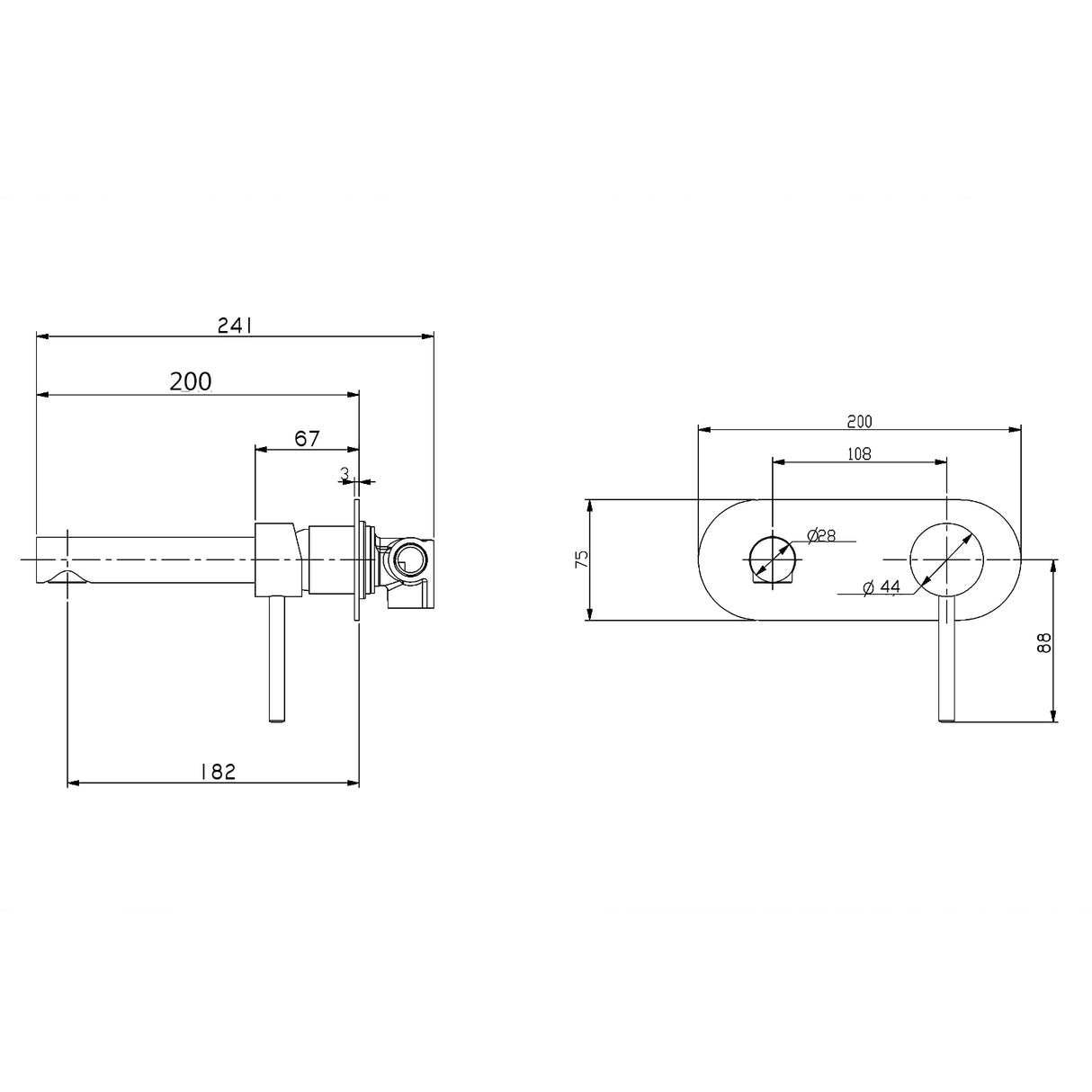 LUCID PIN - Black Spout Mixer