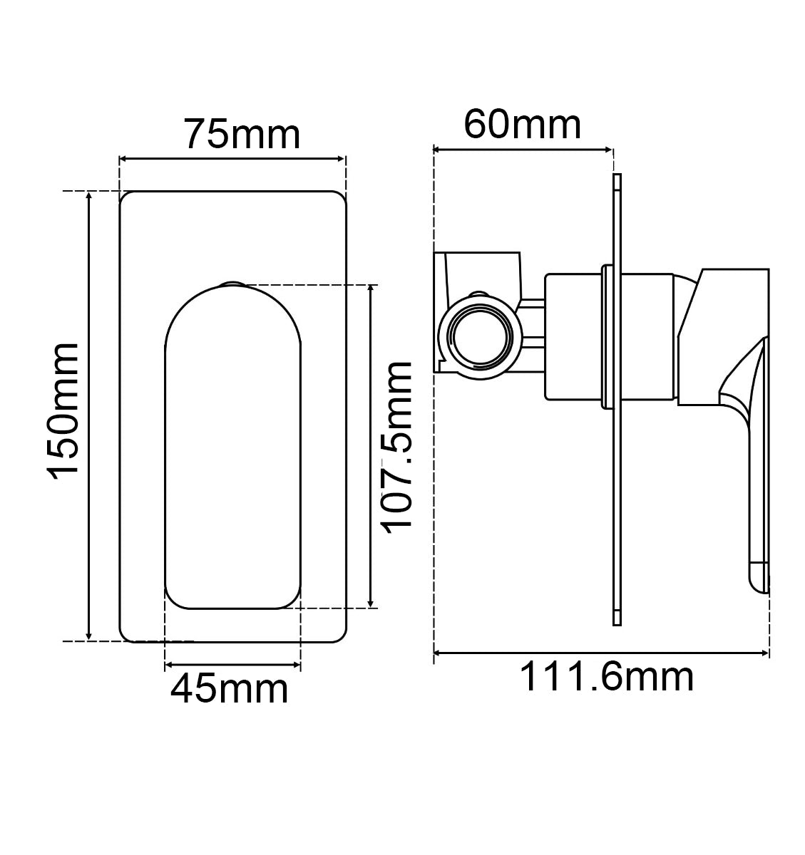 VOG - Brushed Brass Wall Mixer