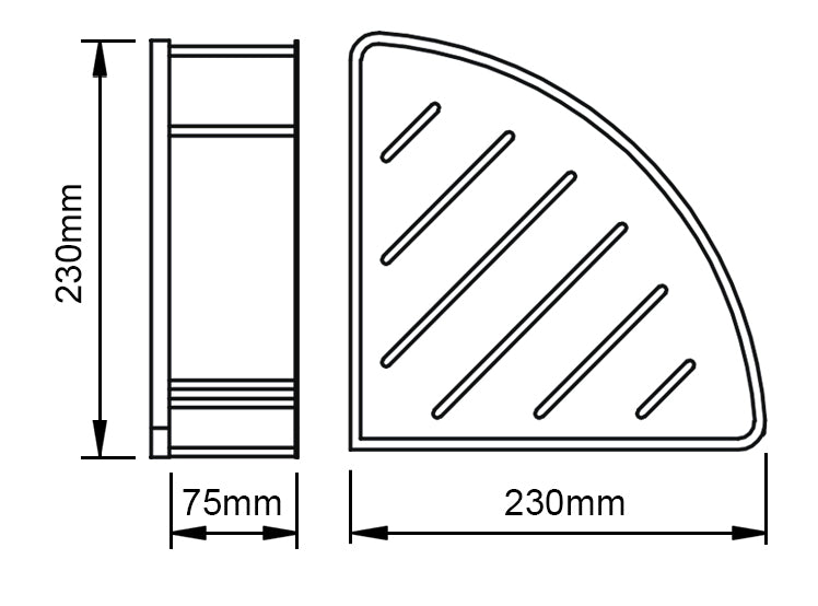 IVANO - Black Stainless Steel Shelf