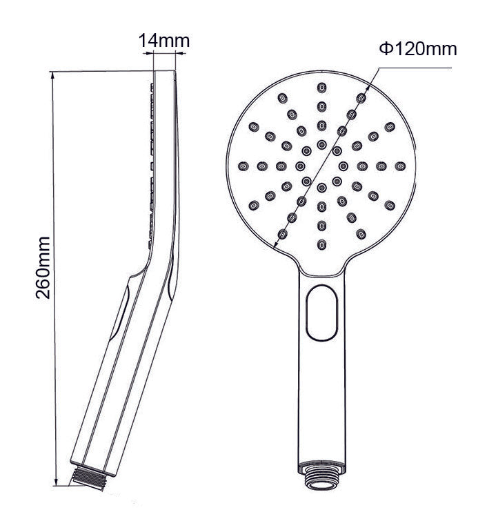 Brushed Brass 3 Functions Handheld Shower