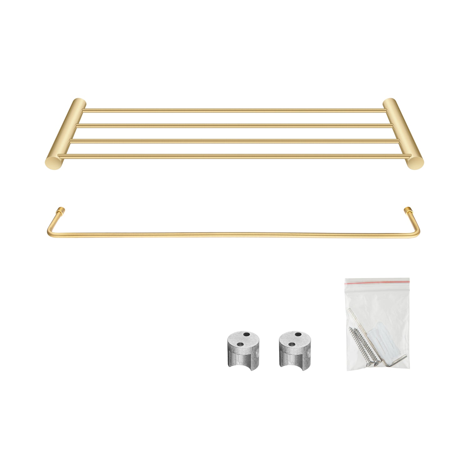 Brushed Brass Shower Shelf