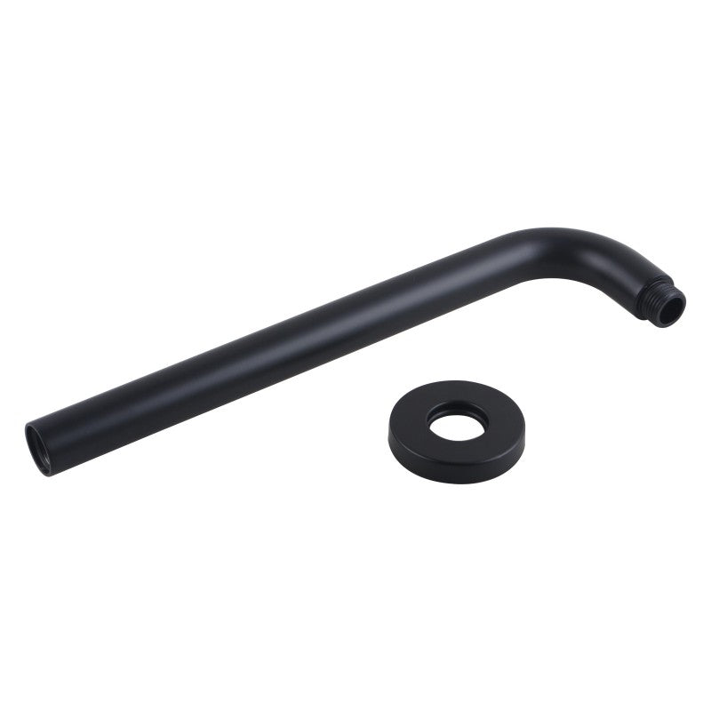 400mm Black Wall Shower Arm