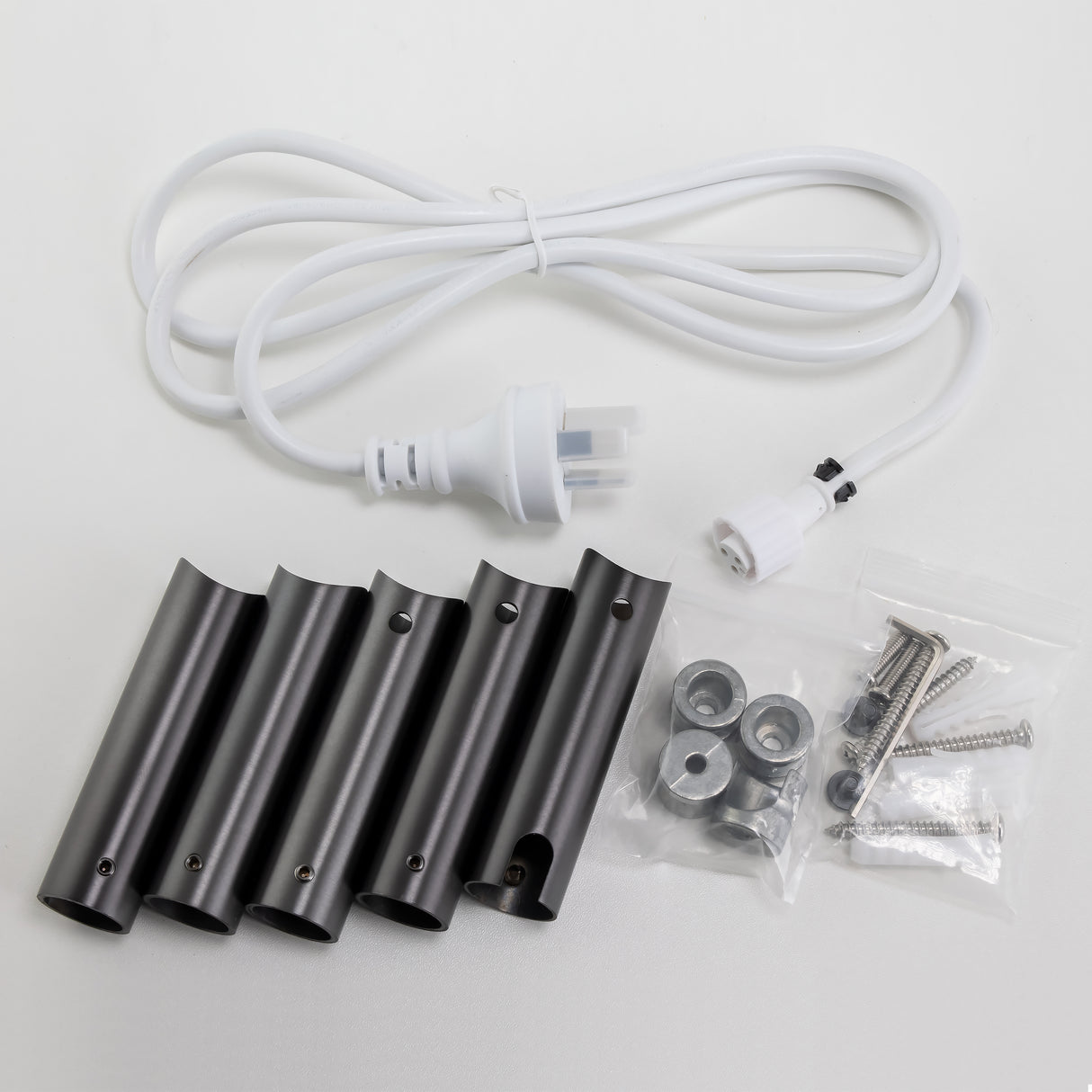 Brushed Gunmetal Heated Towel Rack 4 Bars