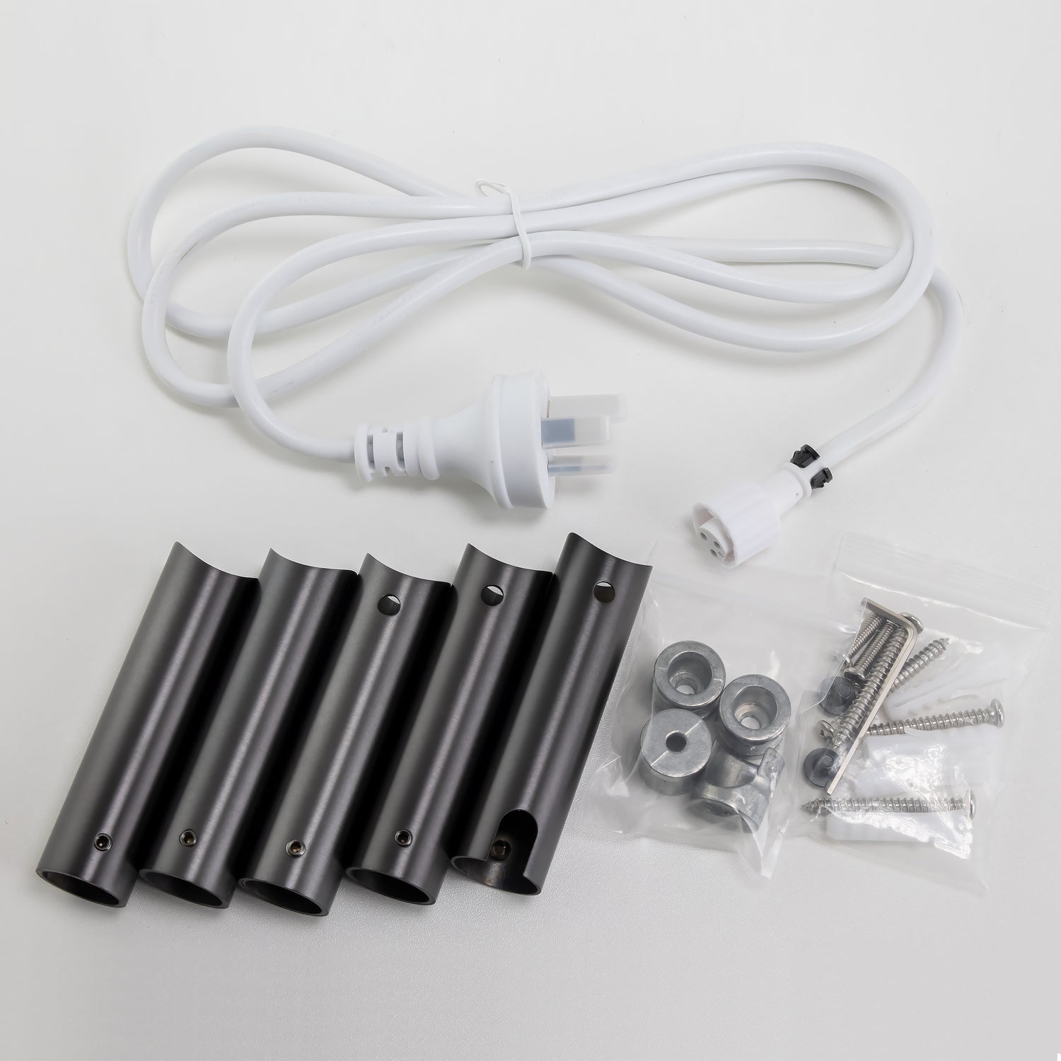 Brushed Gunmetal Heated Towel Rack 4 Bars