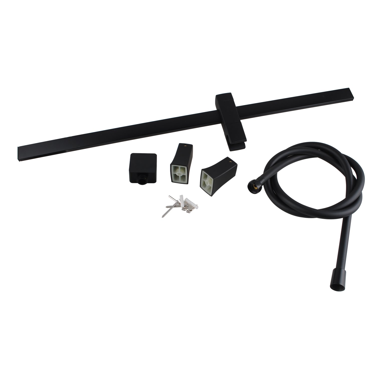 Black Shower Rail with Handheld Shower