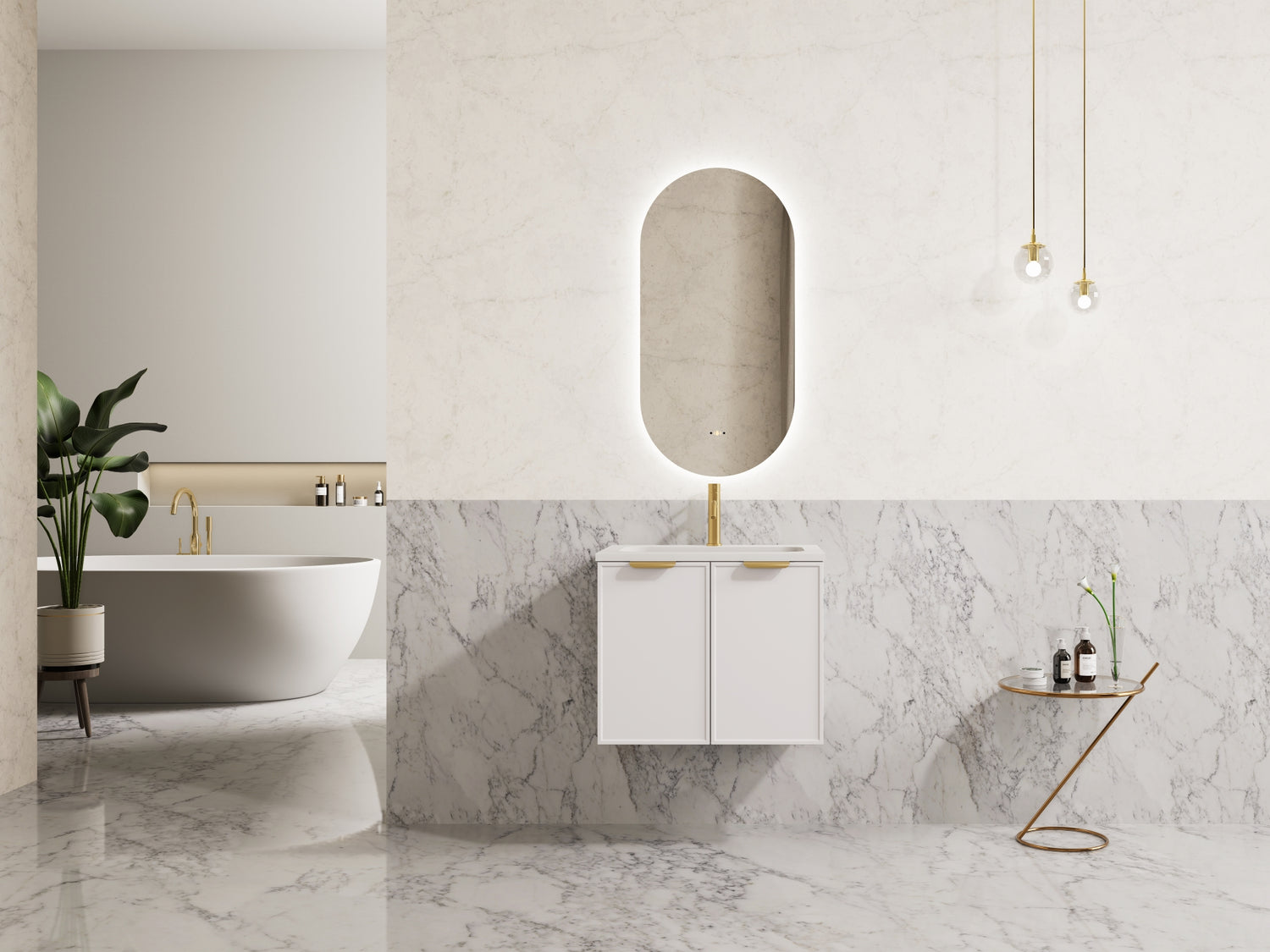 Miami Wall Hung Vanity 600X455X480MM