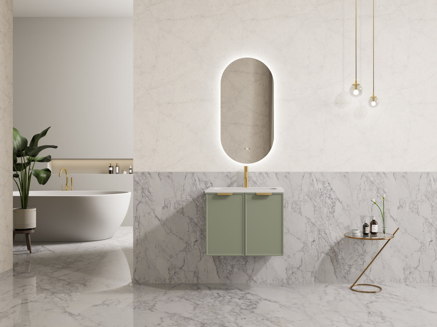 Miami Wall Hung Vanity 600X455X480MM