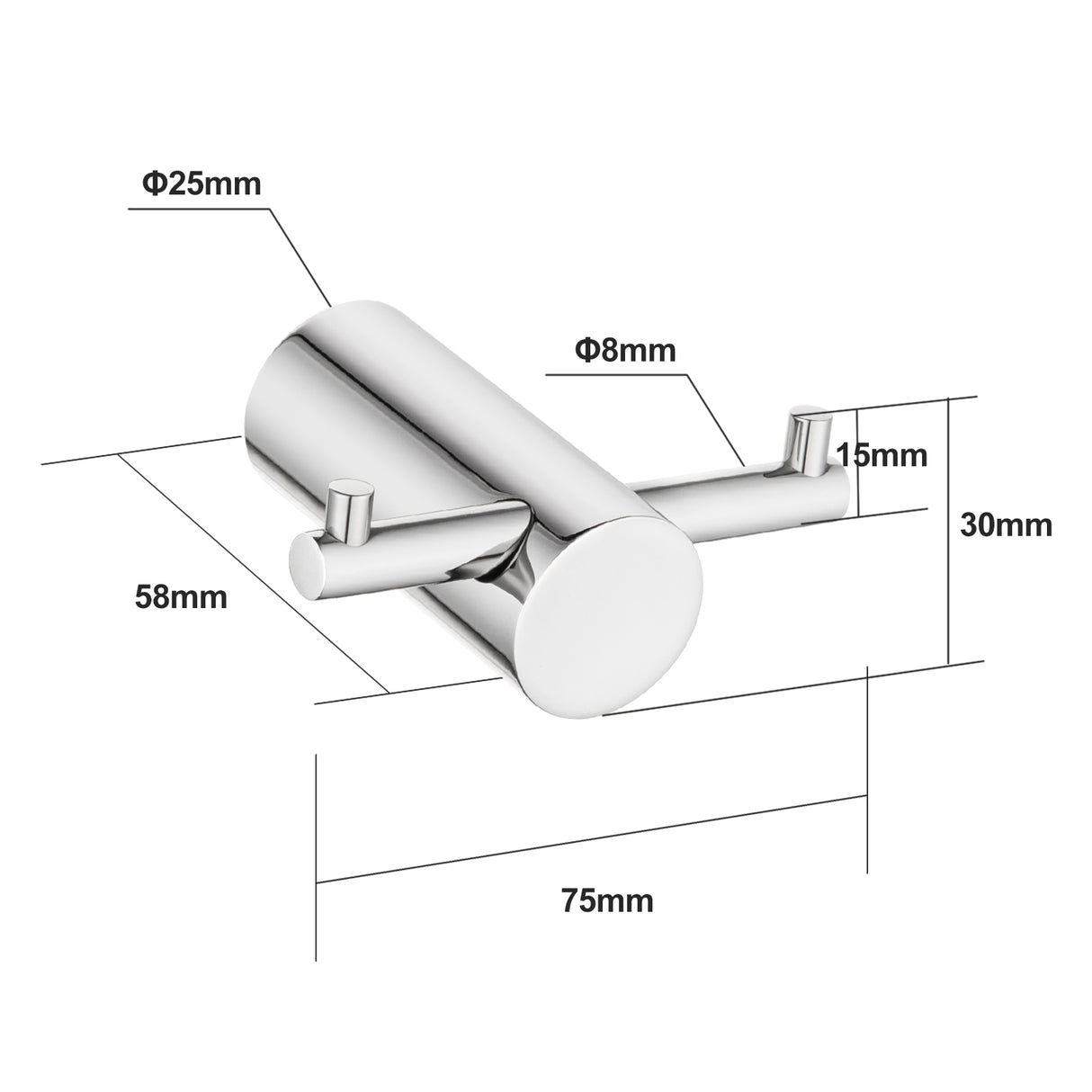 Chrome Robe Hook
