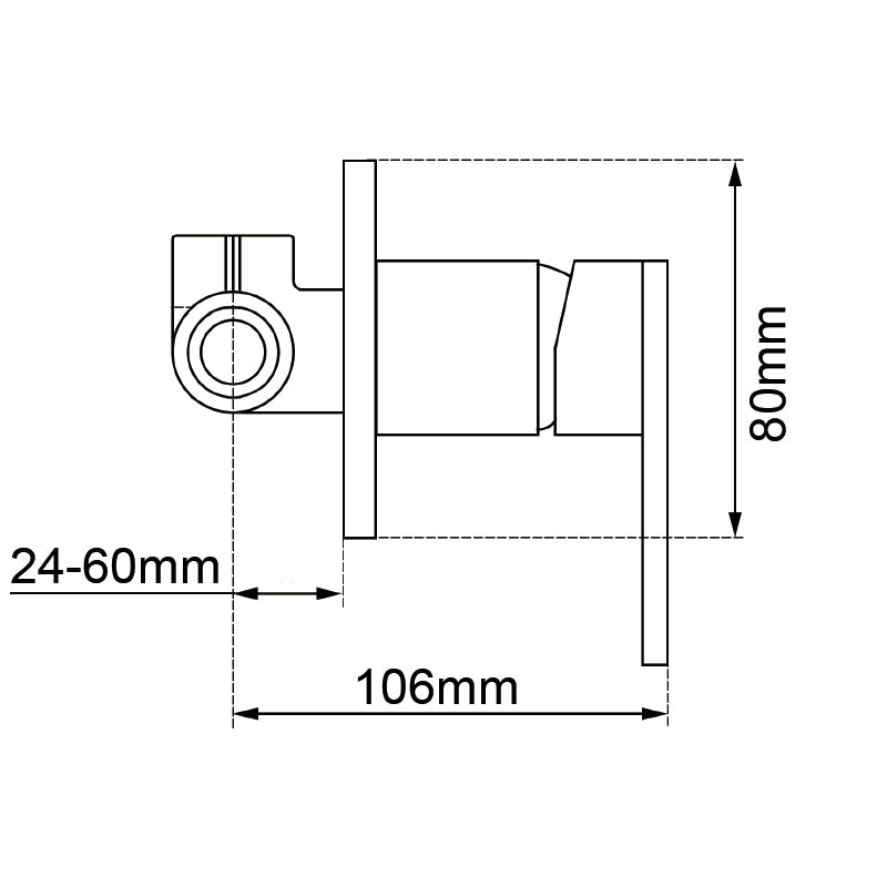 LUCID PIN - Chrome Wall Mixer