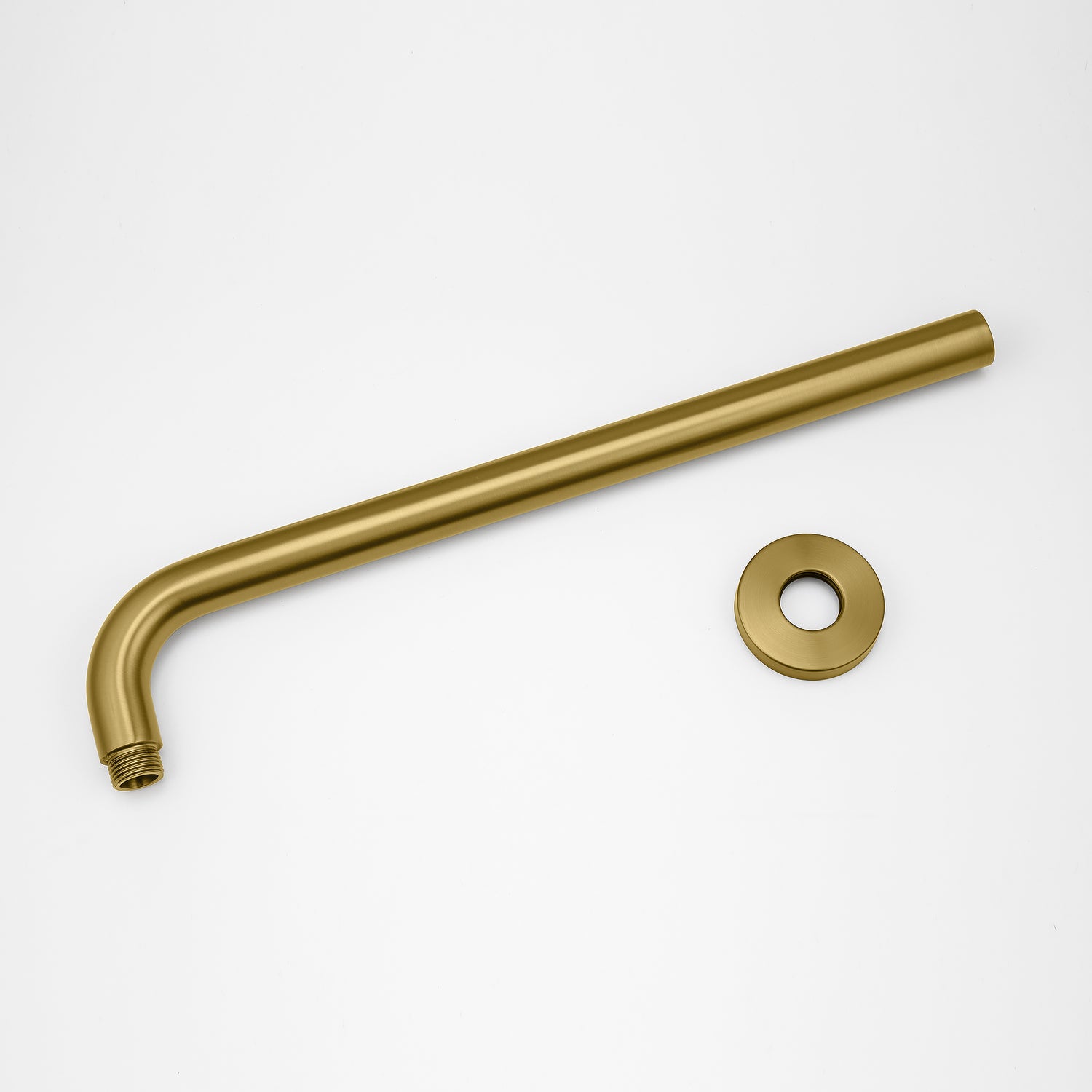 400mm Brushed Brass Wall Shower Arm