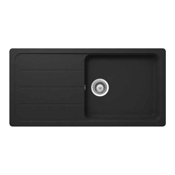 BLAUPUNKT ALENTO SINGLE BOWL SINK AND DRAINER, LARGE (GRANITE)