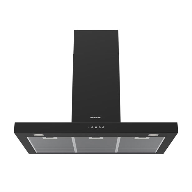 BLAUPUNKT 90CM WALL MOUNTED CANOPY RANGEHOOD AND FLUE (BLACK STAINLESS STEEL)