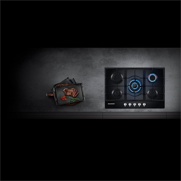 BLAUPUNKT 75CM GAS COOKTOP (BLACK)