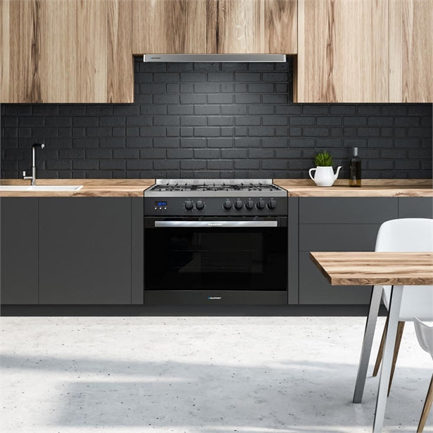 BLAUPUNKT 90CM FREESTANDING OVEN (DARK STEEL & BLACK)