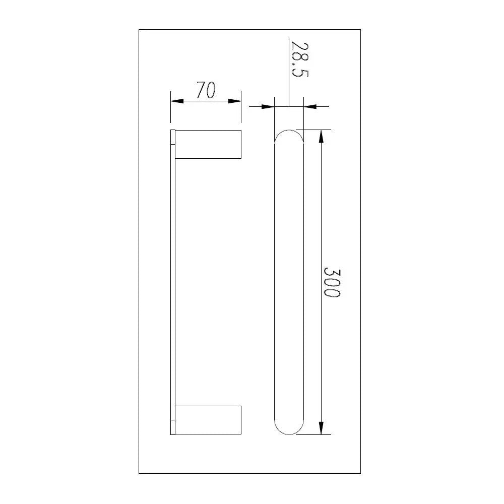 Bellino Gun Metal Grey Hand Towel Rail 300mm