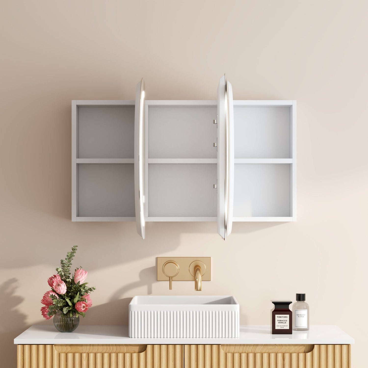 Athena 1200mm LED Oval Shaving Cabinet