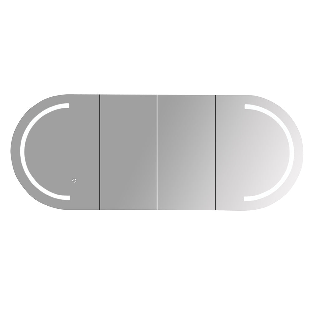 Athena 1500mm LED Oval Shaving Cabinet