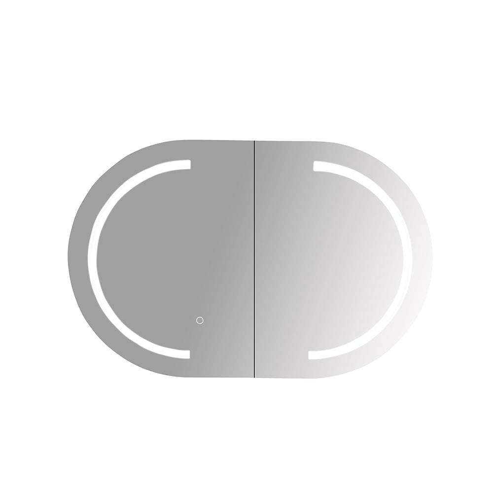 Athena 900mm LED Oval shaving Cabinet