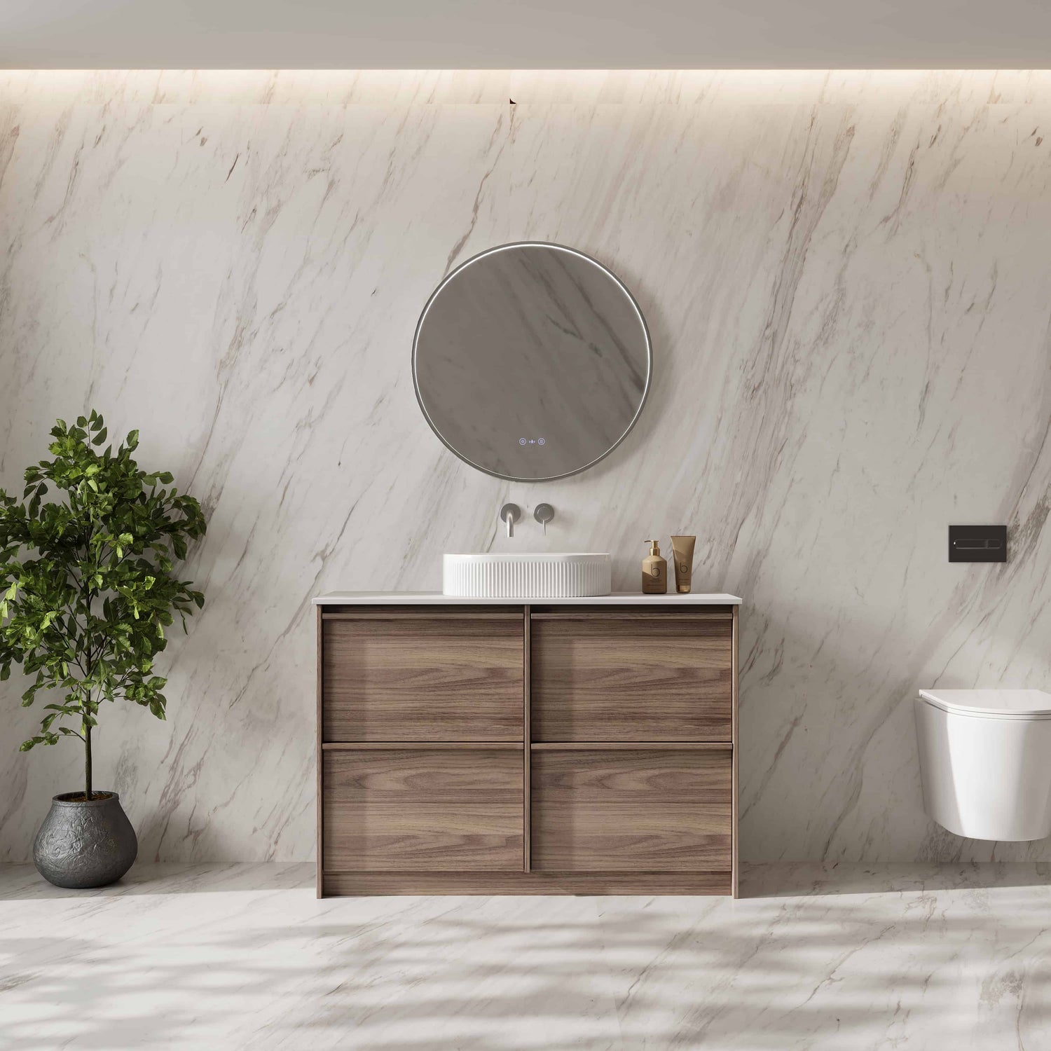 Bella 1200mm Freestanding Cabinet - Notaio Walnut