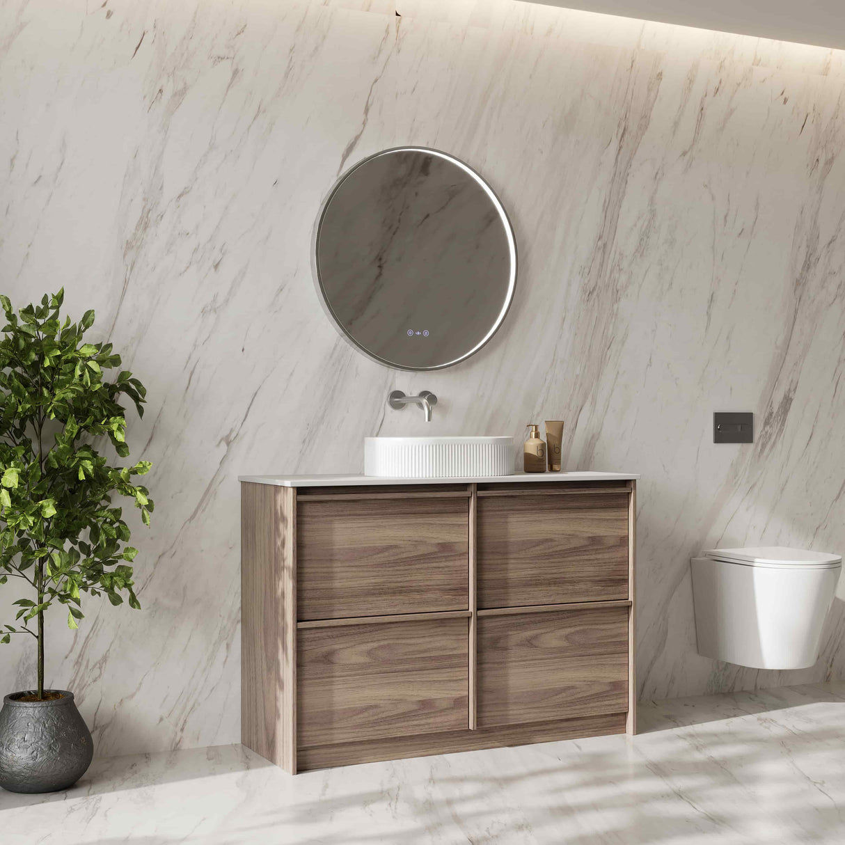 Bella 1200mm Freestanding Cabinet - Notaio Walnut