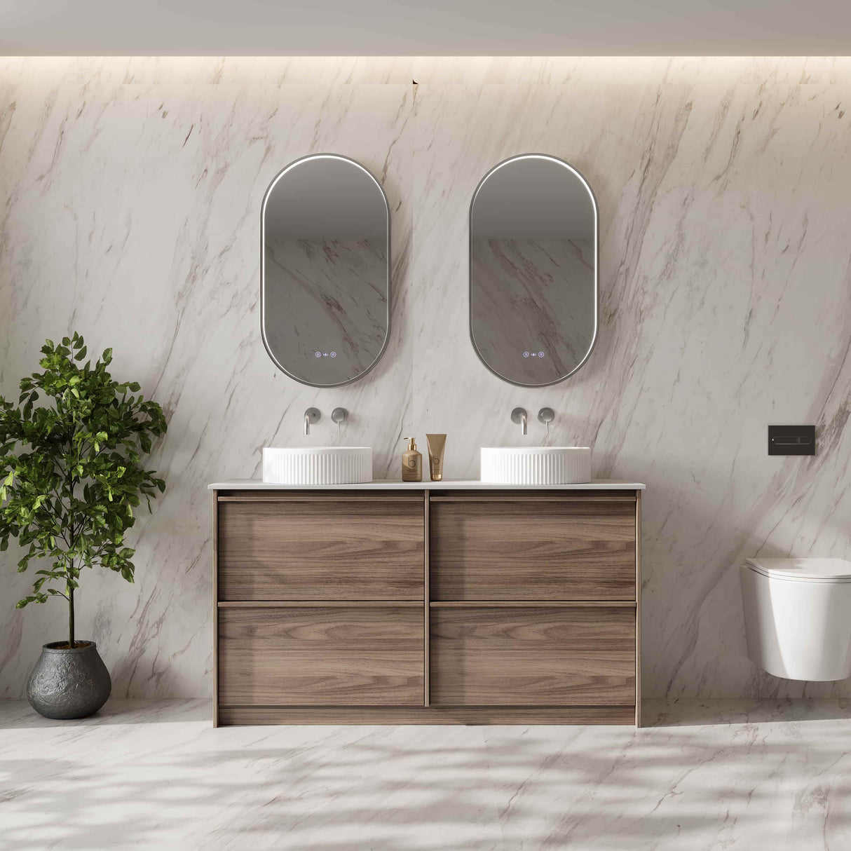 Bella 1500mm Freestanding Cabinet - Notaio Walnut