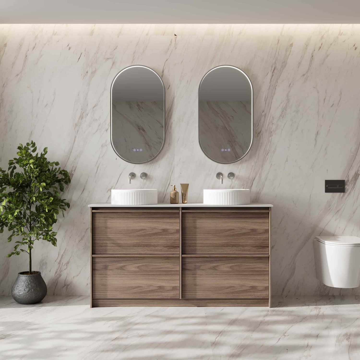 Bella 1500mm Freestanding Cabinet - Notaio Walnut