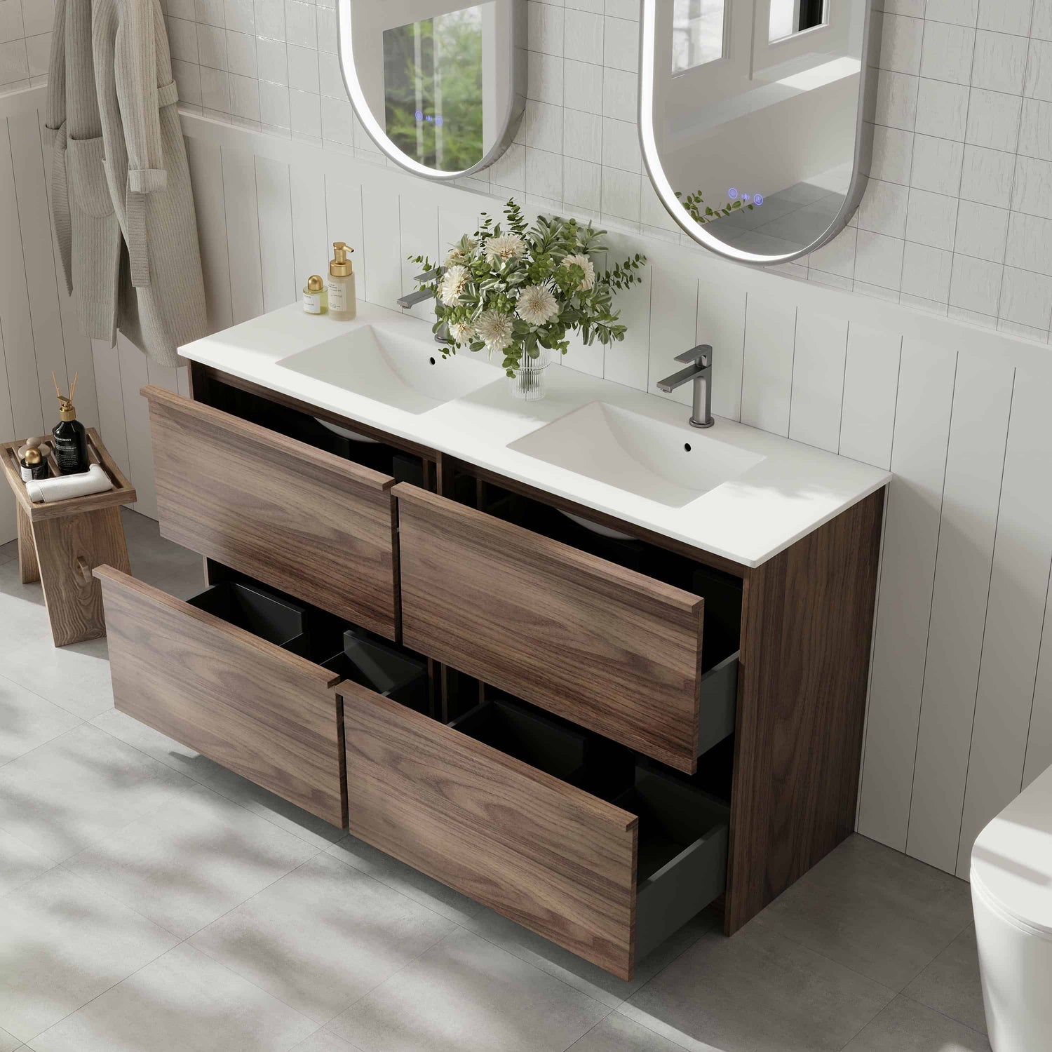 Bella 1500mm Freestanding Cabinet - Notaio Walnut