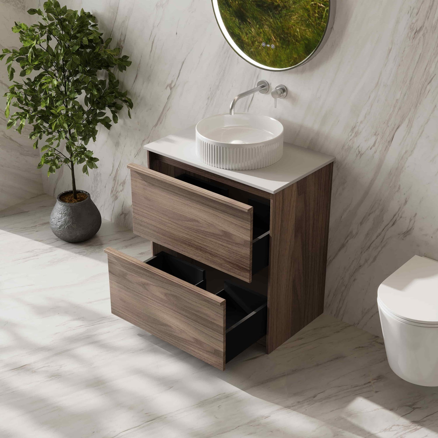 Bella 750mm Freestanding Cabinet - Notaio Walnut