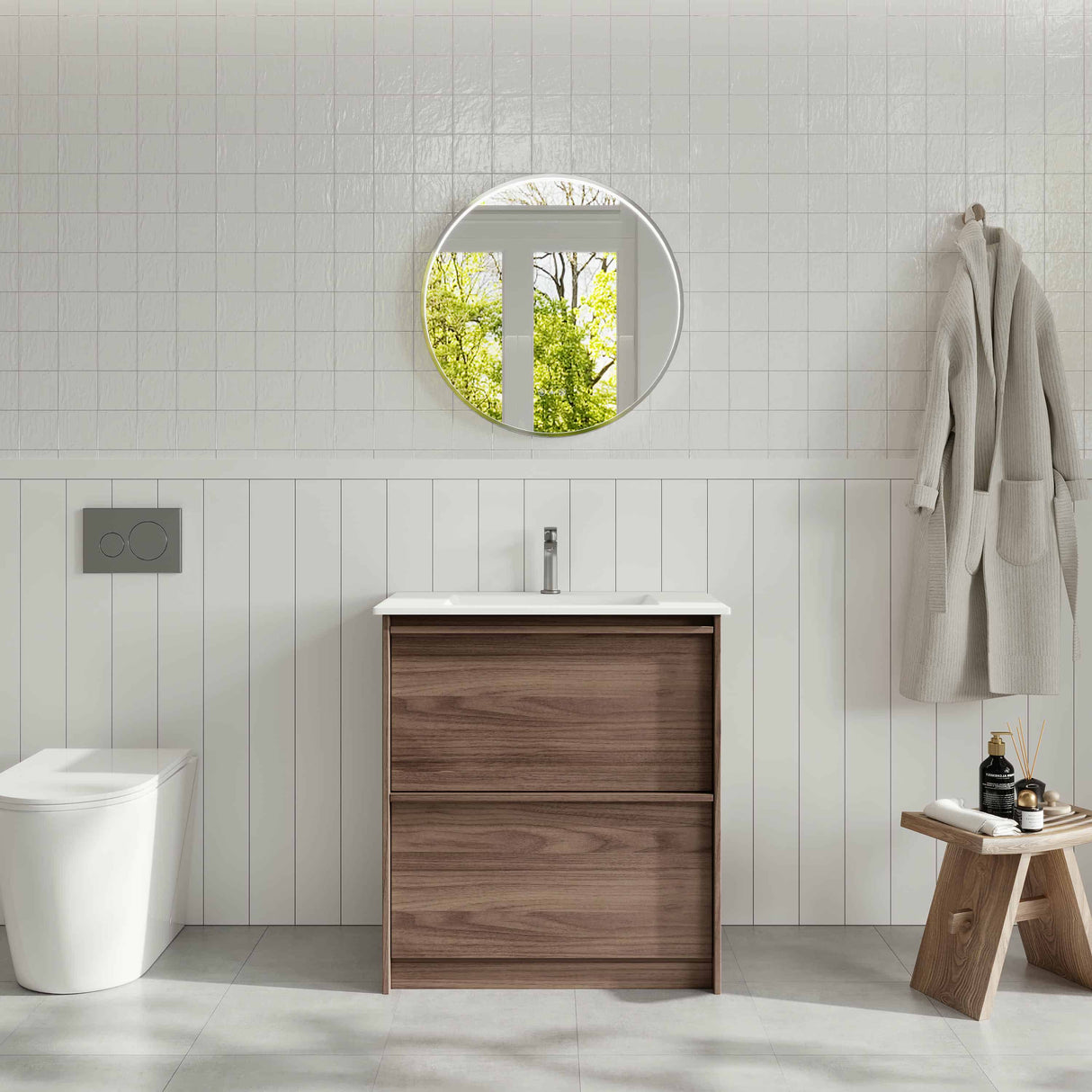 Bella 750mm Freestanding Cabinet - Notaio Walnut