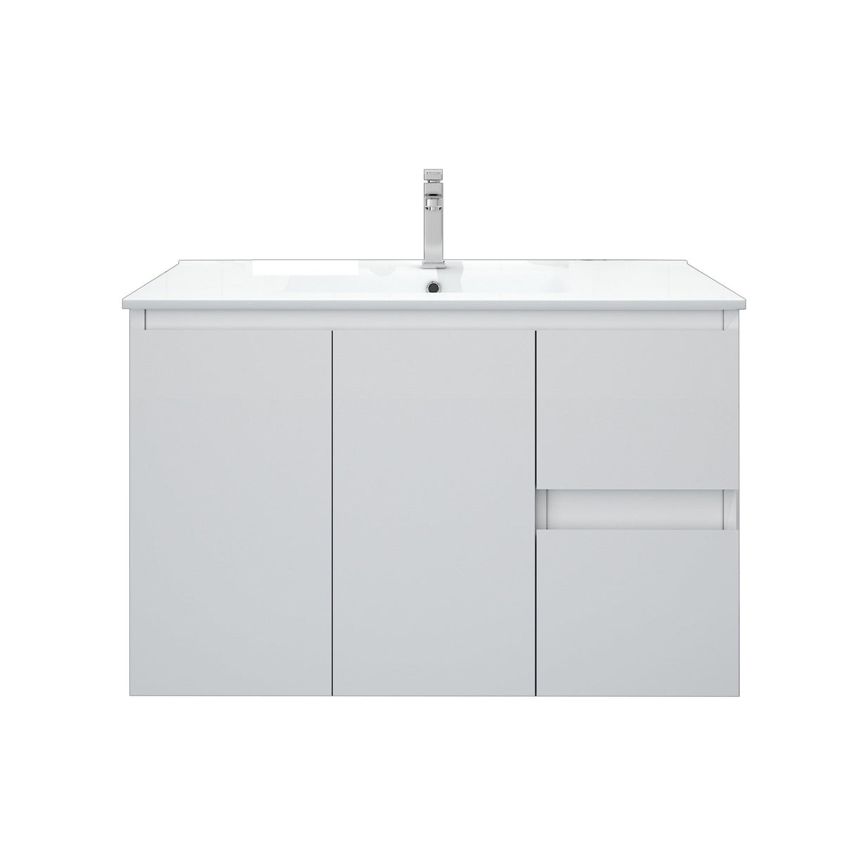 BIANCA 900mm MDF Wall-Hung Vanity (RHD)
