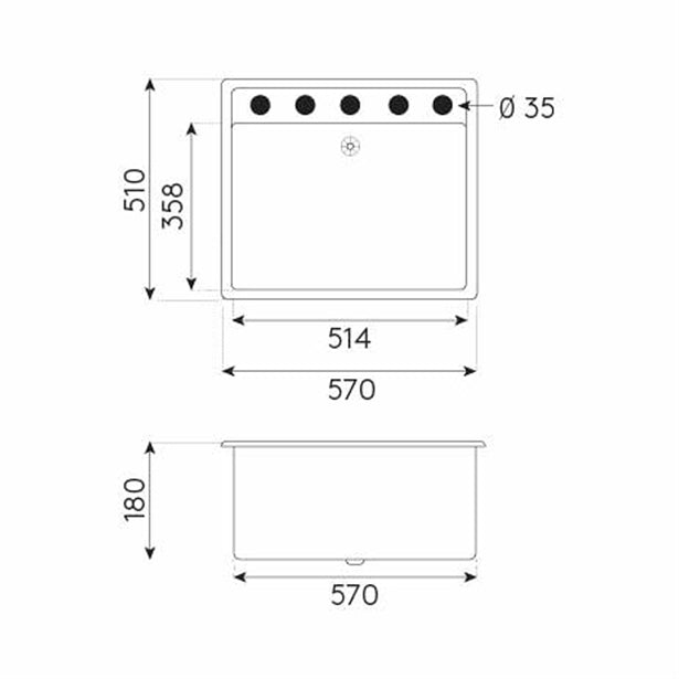 BLAUPUNKT TESINO SINGLE BOWL SINK (GRANITE)