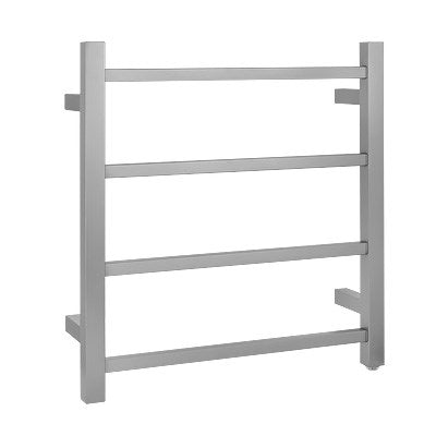 Brushed Nickel Heated Towel Rack 4 Bars