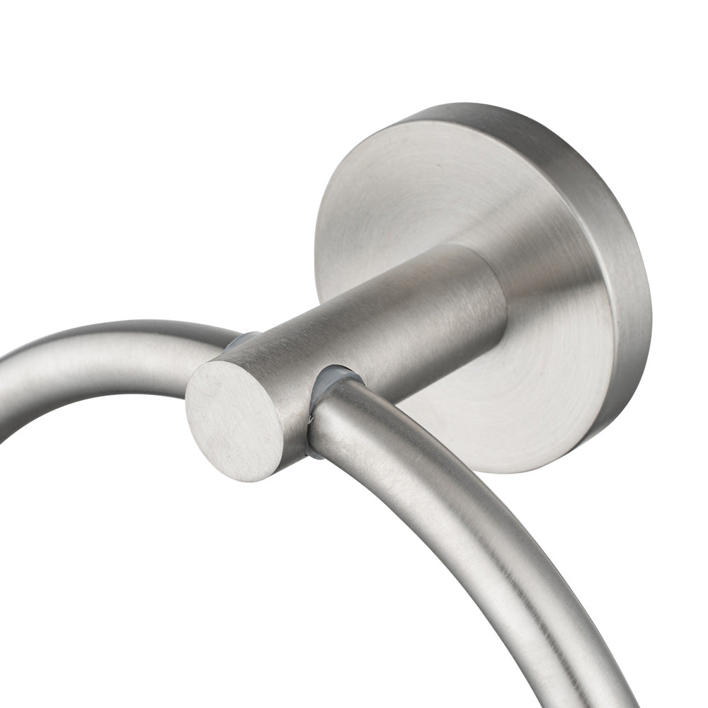 LUCID PIN - Brushed Nickel Towel Ring