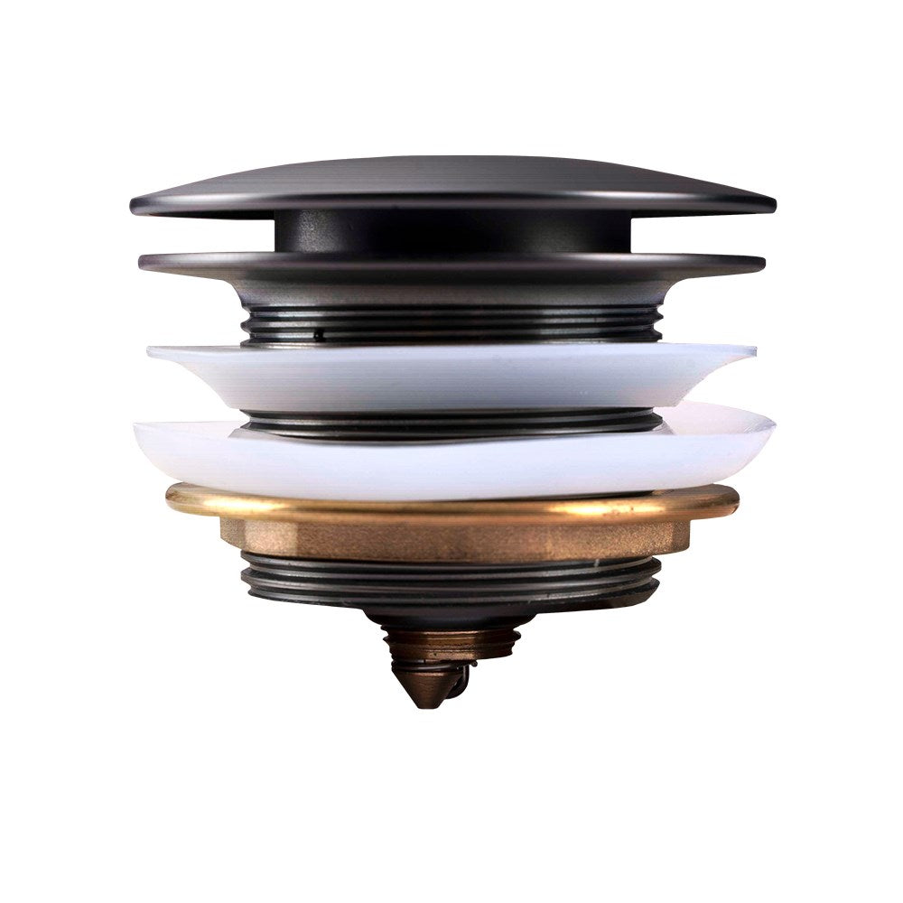 40mm Brushed Gun Metal Bathtub Pop Up Waste Non Overflow