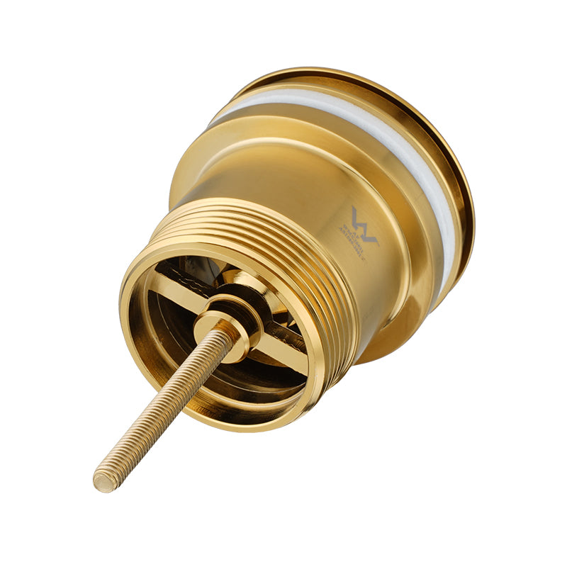 40mm Brushed Brass Pop Up Waste Universal Non Overflow