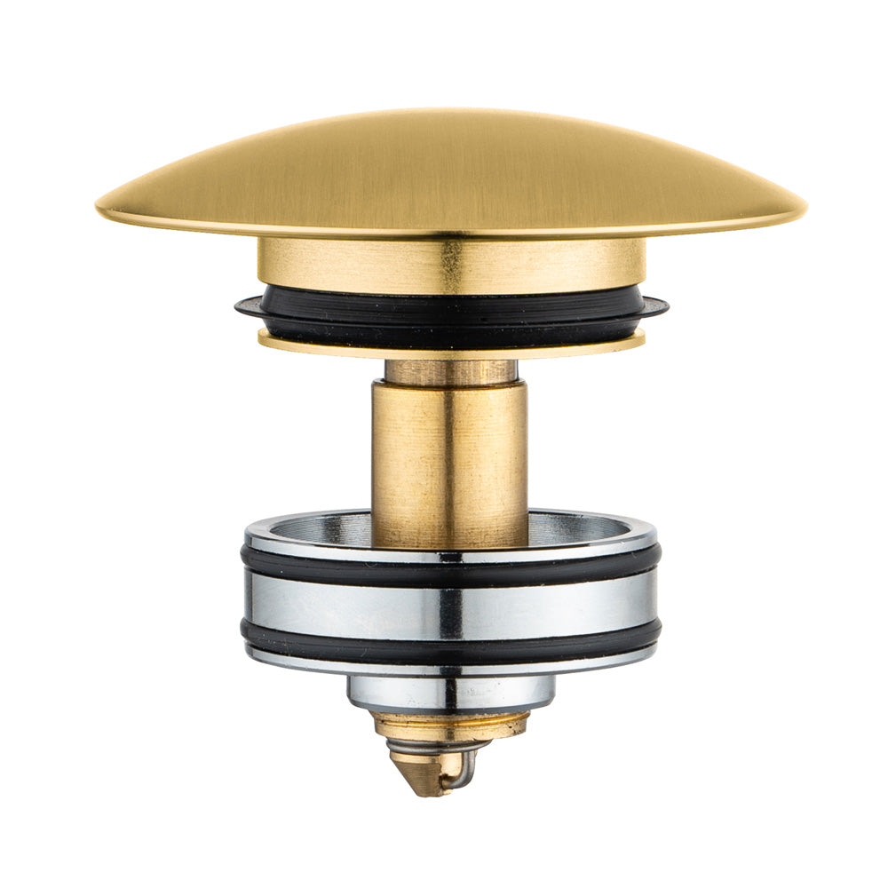 40mm Brushed Brass Pop Up Waste Universal Non Overflow