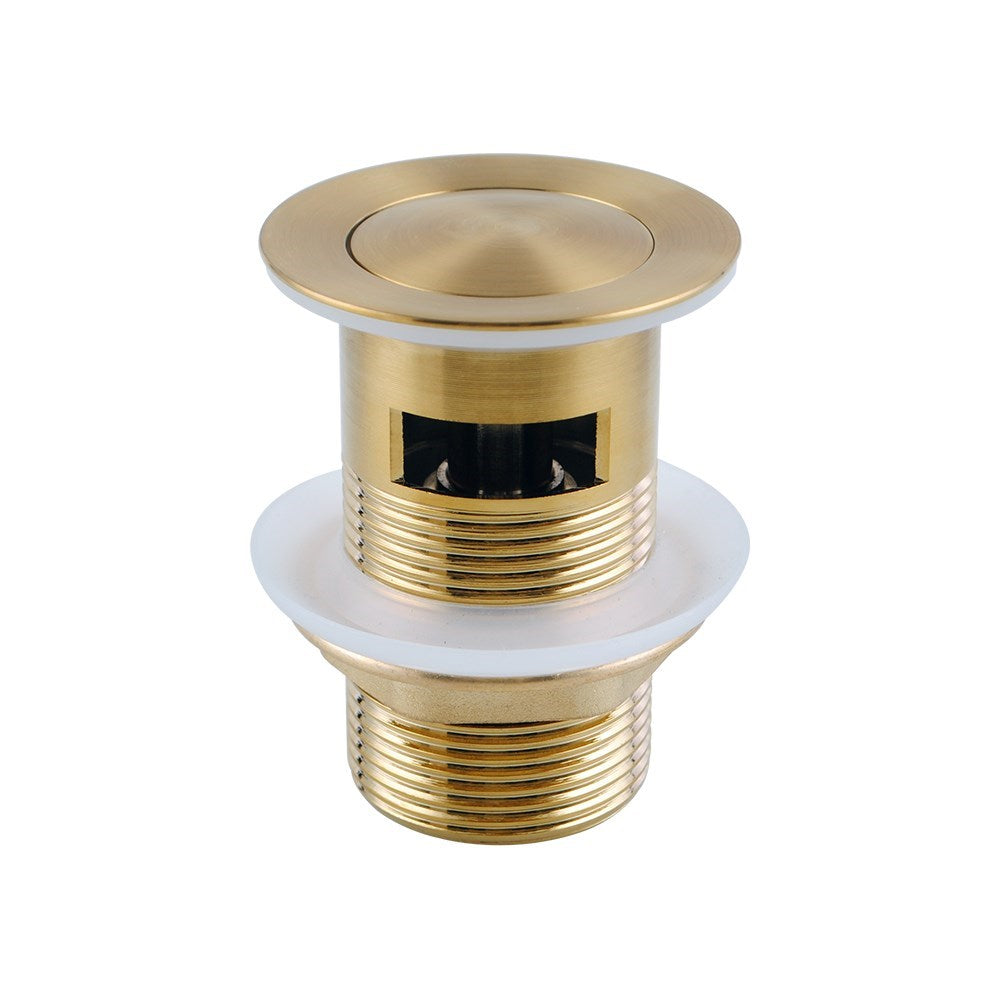 32mm Brushed Brass Pop Up Waste Overflow
