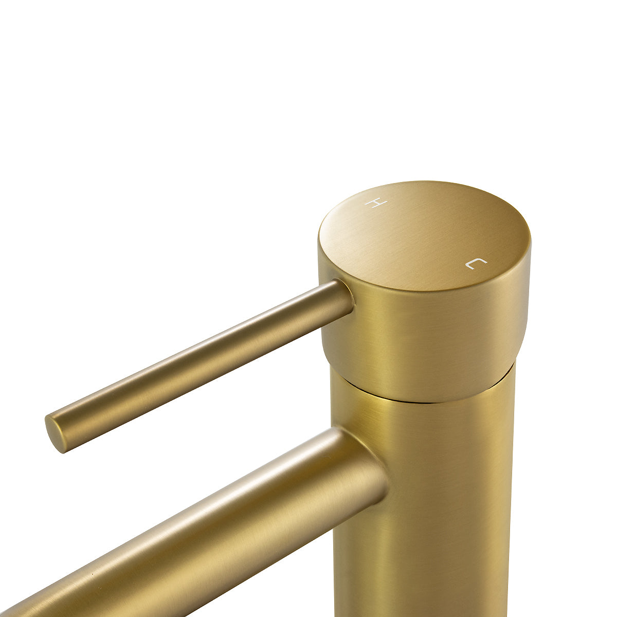 LUCID PIN - Brushed Brass Basin Mixer