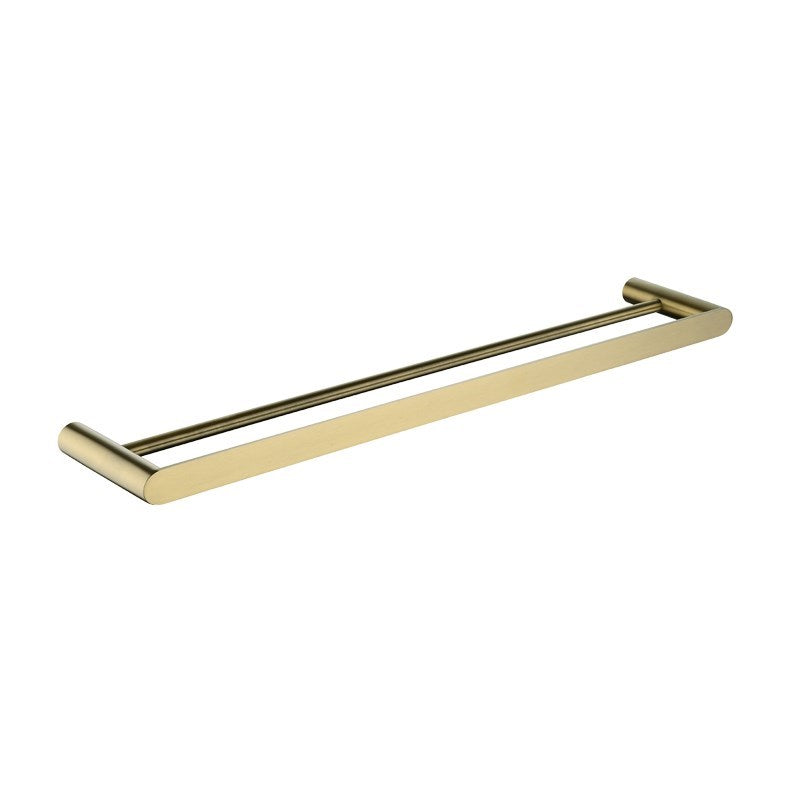 RUSHY - 600mm Brushed Brass Double Towel Rail