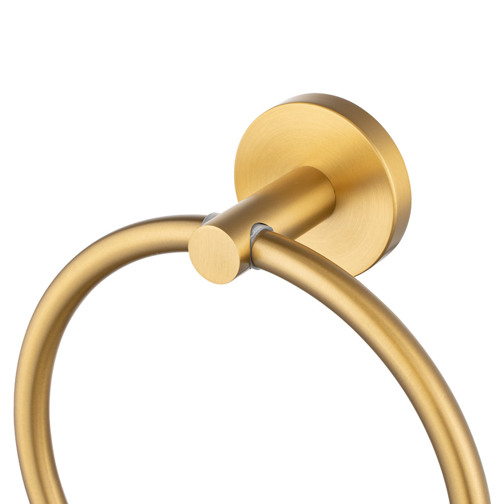 LUCID PIN - Brushed Brass Towel Ring