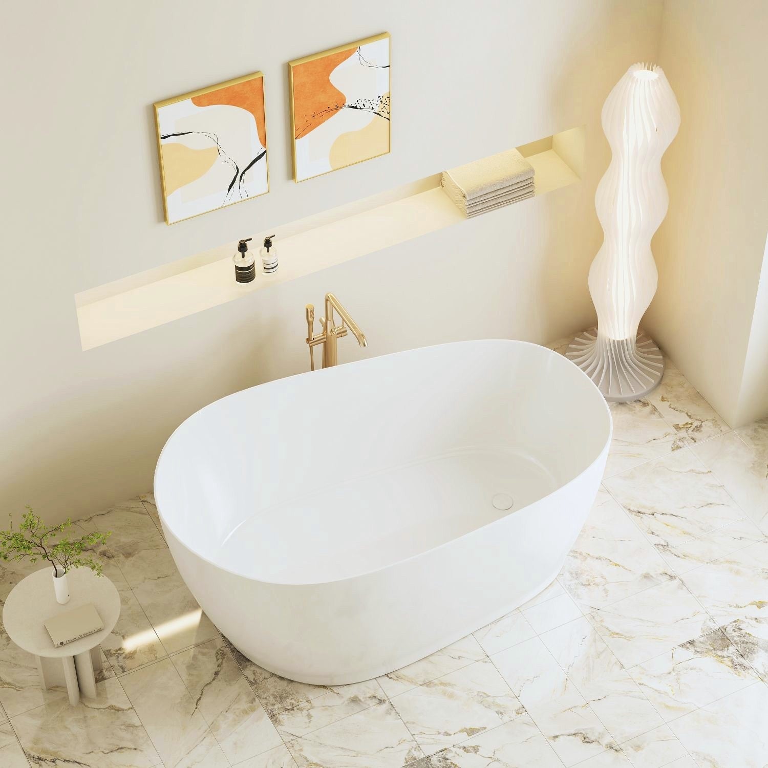 Cannes Freestanding Bathtub - Matt White