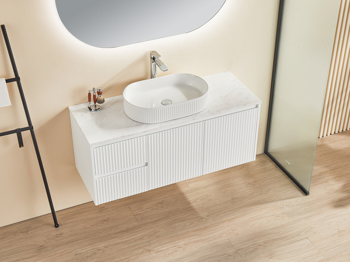 Brindabella Wall Hung Fluted Vanity 1200X455X480MM
