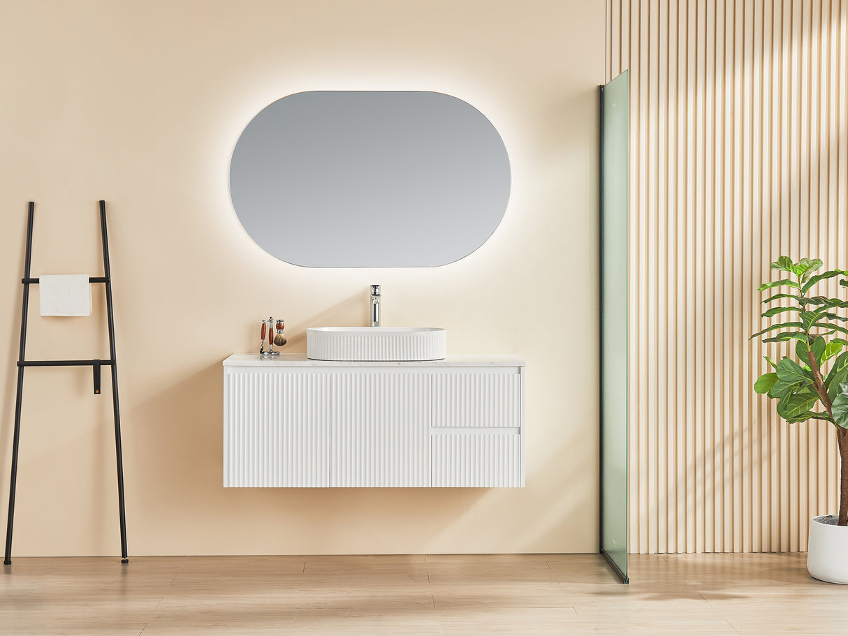 Brindabella Wall Hung Fluted Vanity 1200X455X480MM