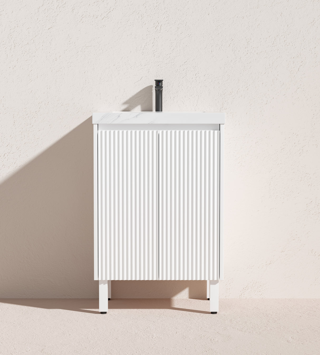 Brighton Free Standing Fluted Vanity 600X455X860MM