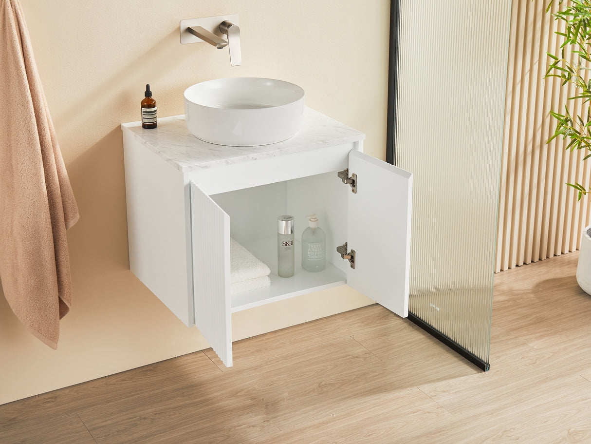 Brindabella Wall Hung Fluted Vanity 600X455X480MM