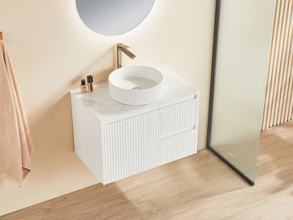 Brindabella Wall Hung Fluted Vanity 750X455X480MM