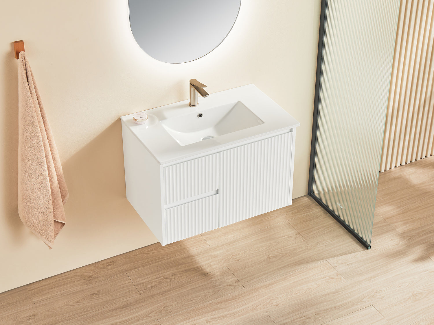Brindabella Wall Hung Fluted Vanity 750X455X480MM