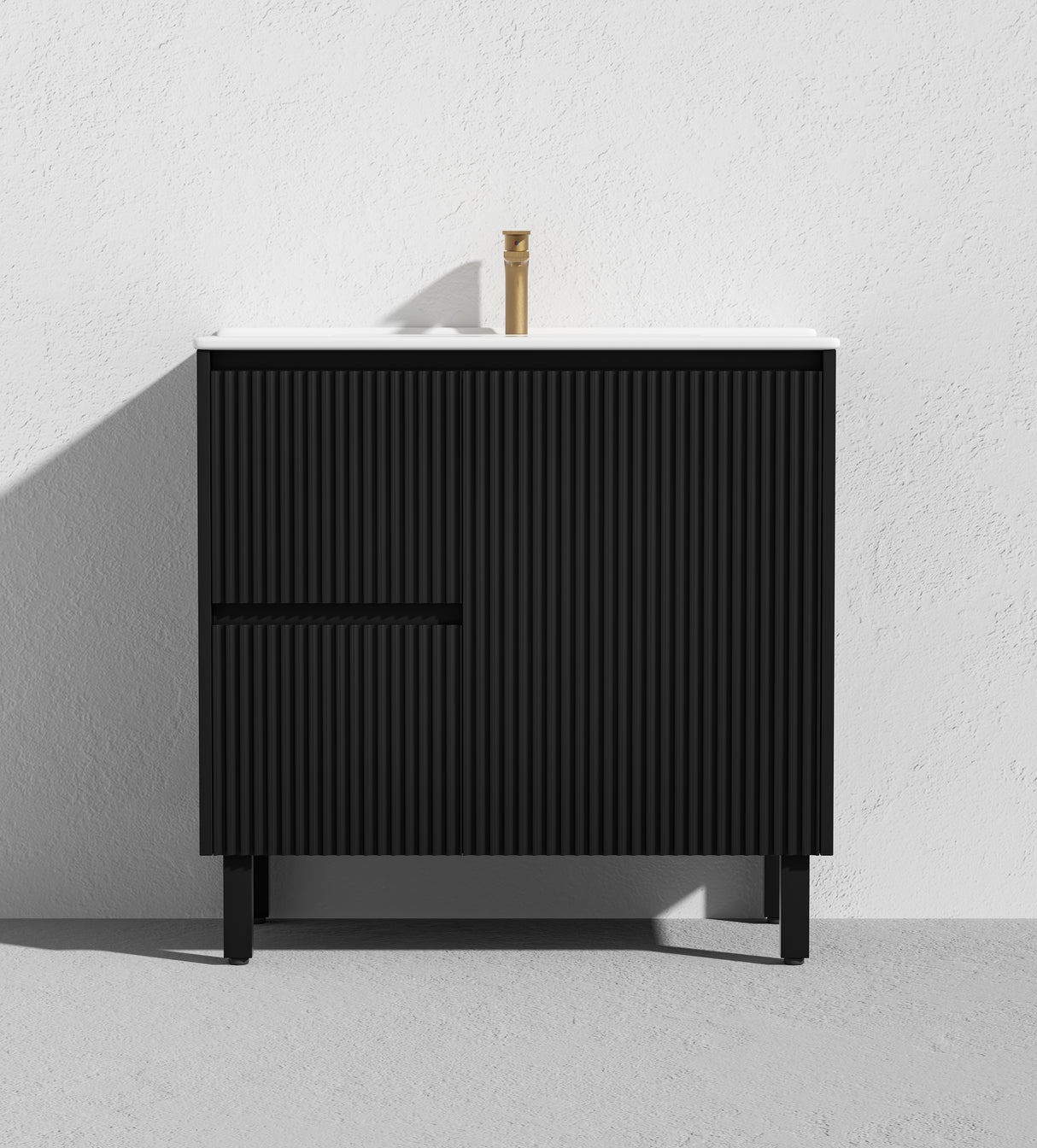 Brighton Free Standing Fluted Vanity 900X455X860MM